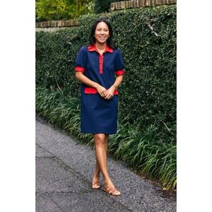 August‎ Morgan By Kate Hersch Judy Dress Small Collared Preppy